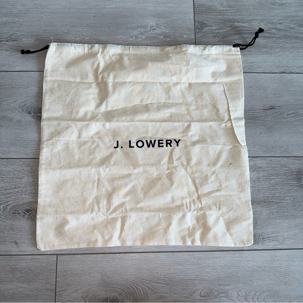J. Lowery Dust Bag beige black shoes clothes accessories dust bag